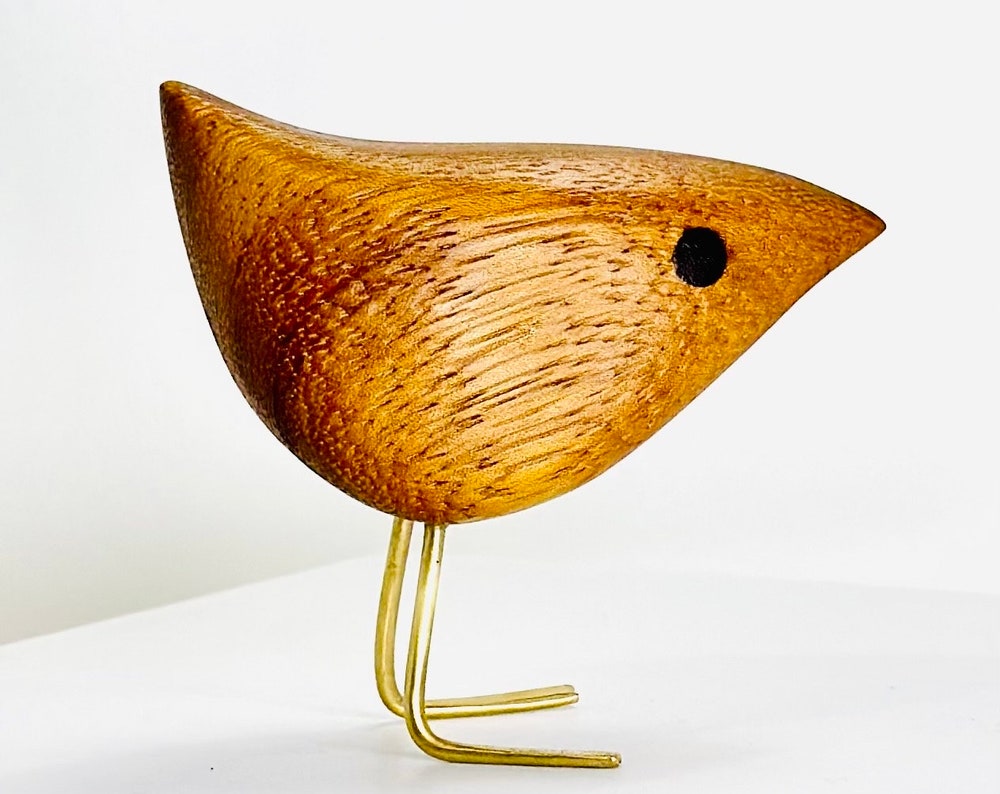 Teak Happy Bird | Jacob Hermann inspired figurine